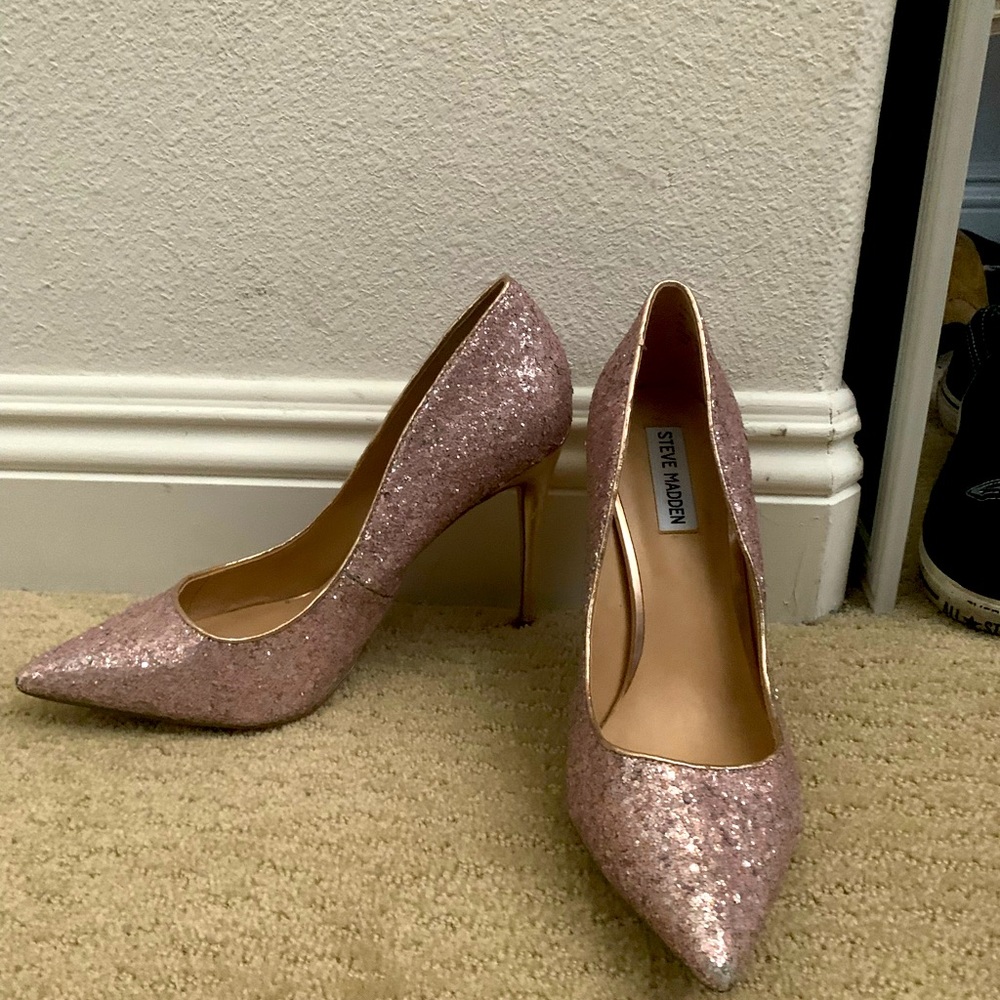 Steve Madden Pink Sequin Heels